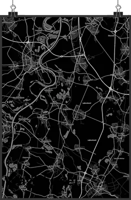 Produktbild von Mr. & Mrs. Panda Bild Waghäusel DIN A2 - Geschenk, Stadt Dorf Karte Landkarte Map Stadtplan, Plakat, wanddeko, drucke, Wandbild, Kunstdruck