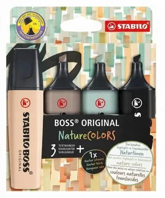 Obrázek produktu pro Stabilo BOSS ORIGINAL Barevné Zvýrazňovače Sada 4 kusy