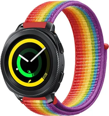 Produktbild von Strap-it Samsung Gear Sport Nylonarmband (Regenbogen)