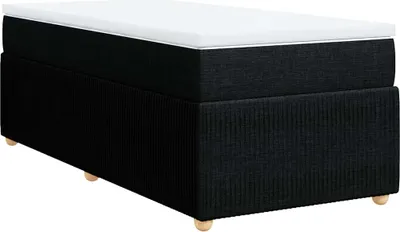 Produktbild von vidaXL Boxspringbett mit Matratze Schwarz 90x200 cm Stoff