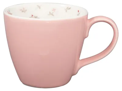 Produktbild von Greengate Junia Tasse pale pink inside 0,35l