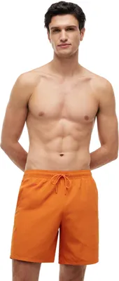 Productafbeelding van Tommy Hilfiger heren zwemshorts, lange model met logo, oranje (Bonfire Orange)
