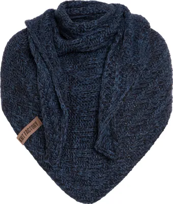 Produktbild von Knit Factory Sally Dreiecksschal - Jeans/Navy - 220x85 cm
