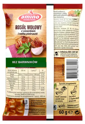 Produktbild von Zupa wołowa Amino 60 g