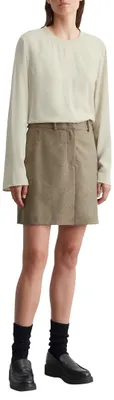 Productafbeelding van Marc O'Polo dames blouse van viscose, lange mouwen, crèmekleur (Stony Sand), maat 44