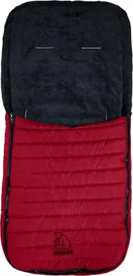 Produktbild von Heitmann Felle Steppfußsack, Serie "Eisbärchen" Farbe: Rot / Schwarz 7969R