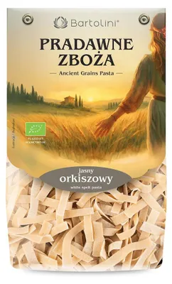 MAKARON (ORKISZOWY JASNY) TAGLIATELLE BIO 250 g - BARTOLINI (PRADAWNE ZBOŻA)