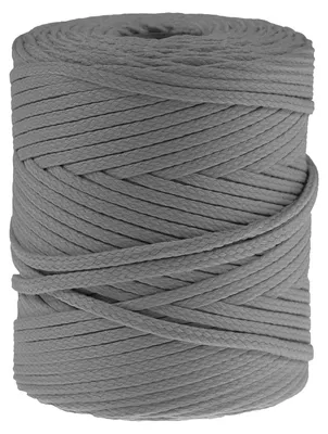 Produktbild von Polyester-Schnur 100m Kordel 4mm, PES Kordel Flechtschnur, Polyesterkordel, Farbe:alugrau