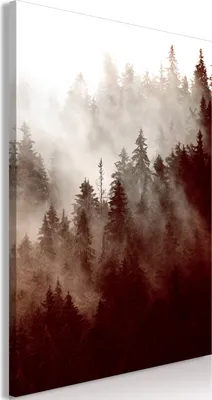 Produktbild von Vlies Leinwandbild - Brown Forest (1 Part) Vertical 40x60 cm Landschaften c-B-0483-b-a
