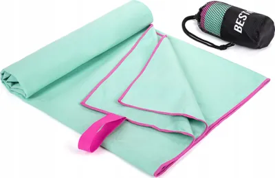 Immagine prodotto di Asciugamano sportivo in microfibra BESTIF, ad asciugatura rapida, turchese 50x100 cm