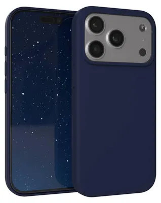 Produktbild von EAZY CASE Silikonhülle für Apple iPhone 17 Pro, Silikon Backcover Schutz in Blau