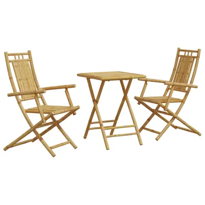 Obrázok produktu pre vidaXL 3-tlg. Bistro-set Bambus