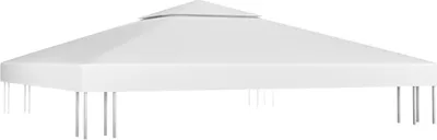 Produktbild von vidaXL Pavilónová strešná plachta s komínovým prieduchom 310 g/m² 3x3 m biela