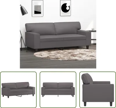 Produktbild von The Living Store 2-Sitzer-Sofa Grau 140 cm Kunstleder