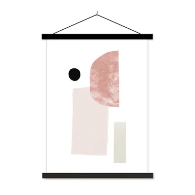 Produktbild von MuchoWow® Textilposter Abstrakt - Pastell - Design 40x53 cm mit schwarzem Rahmen - Abbildung