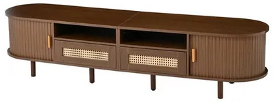 Produktbild von Holz TV-Cocktailtisch - Rundes Design - Eiche - Ovale Form