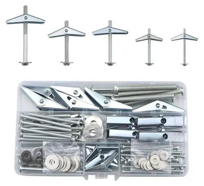 Produktbild von Gipsplattendübel Spreizdübel Kippdübel - M3 M4 M5 M6 - Set mit 120 Stück - Mit Schraube - Für Hohlwand und Gipskarton