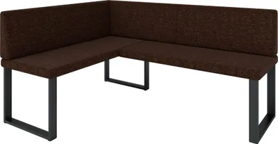 Produktbild von Eckbank AKIKO METAL Corner Bench 128x168 links - Eckbankgruppe f r Ihrem Esszimmer, K che modern, Sitzecke, Essecke. Perfekt f r K che, B ro und Rezeption. Solide und starke Verarbeitung. Easy Care