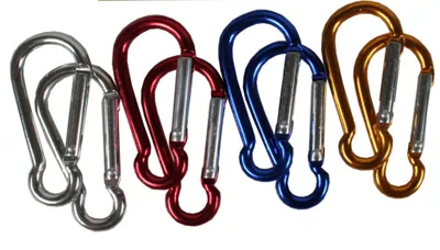 Produktbild von BENSON 9394 Karabinerhaken farbig 8er Set 45x23mm