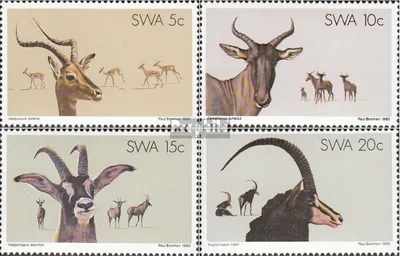 Produktbild von Briefmarken Namibia - Südwestafrika 1980 Mi 472-475 (kompl.Ausg.) FDC Naturschutz in Südwestafrika