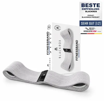 Produktbild von BLACKROX BOOTYROX Fitnessband Baumwolle – Resistance Band Booty (Grau