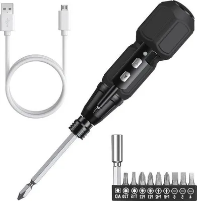 Immagine prodotto di Cacciavite elettrico 13 in 1 - cacciavite magnetico per meccanica di precisione - 10 punte - luci a LED
