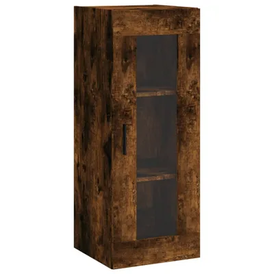 Image de Armoire murale chêne fumé 34,5x34x90 cm