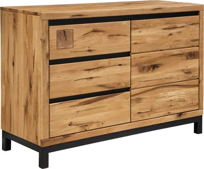 Image de MASSIVMOEBEL24 | Buffet 120x45 Chêne sauvage huilé Bois naturel VILLANDERS #110