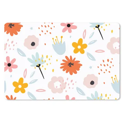 Produktbild von MuchoWow® Schreibtischunterlage Blumen - Rosa - Weiß - Sommer 60x40 cm - XXL Mauspad - Großes Mauspad