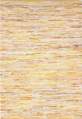 Produktbild von MY-RUG Fleckerlteppich,Rajesh, 150x80, Chindi-Teppich gelb, aus recycelten Baumwollresten, Fleckerl, handgewebt, wendbar, rechteckig