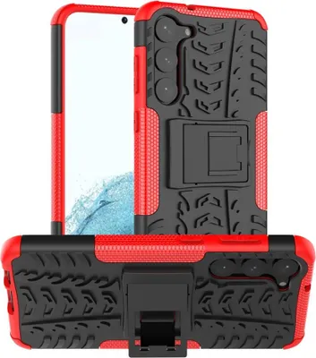 Produktbild von Samsung Galaxy S23 Plus Hülle - Coverup Panzer Back Cover mit Ständer - Rot
