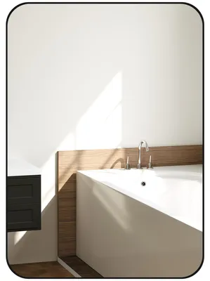 Productafbeelding van HOMCOM Badspiegel, 50 x 70 cm, wandspiegel met beschermfolie en metalen frame