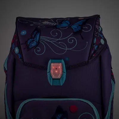 Produktbild von SCOOLSTAR SCHMETTERLING SCHULRANZEN SET MÄDCHEN 1 KLASSE | SET 5 TEILIG FÜR GRUNDSCHULE | SUPER LEICHT | LED BLINKER | ERGONOMISCH und ANATOMISCH |