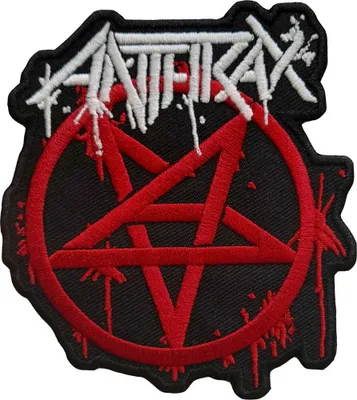 Image de Anthrax - Pentagram - Ecusson à repasser Logo RO3922 (Taille unique) (Rouge/Noir/Blanc)