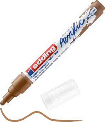 Image de Marqueur acrylique edding 5100 medium noisette Paquet de 10 pièces