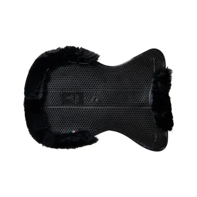 Produktbild von Acavallo Therapeutic Gel Pad Cut Out 1/2 Sheepskin Edge with Dri-Lex, Farbe:Black/Black, Größe:M