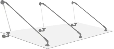 Immagine prodotto di Glaszentrum Hagen - 250x90 cm Vetro trasparente a spruzzo - Trasparente - incl. RAL7016