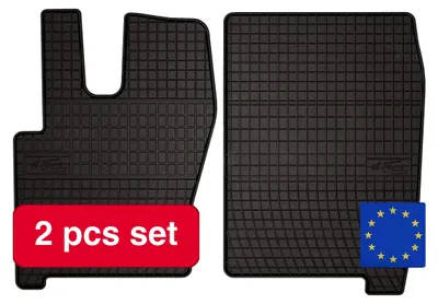 Image de Tapis de sol en caoutchouc, sur mesure pour l'Iveco Eurocargo II (2002-2008), en caoutchouc, dimensions spécifiques au modèle de camion, rembourrage en fibres synthétiques, conçus pour une durabilité maximale