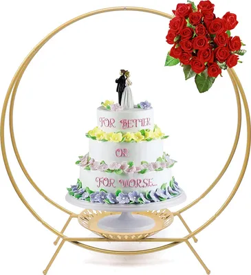 Produktbild von Hochzeit Bogen Eisen Rund Ring Ballonbogen Kuchenstand Blumenstand Geburtstag Abschlussfeier Party Hintergrund Dekoration