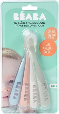 Image de Beaba set of 4 silicone loeffels eucalyptus ; 913465