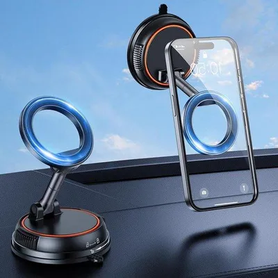 Obrázek produktu pro Magnetický držák na mobilní telefon do auta s přísavkou, vhodný pro iPhone a další kovové telefony