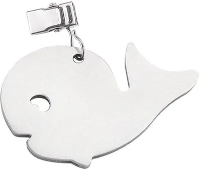 Produktbild von Tafelklebegewichte 8er Set, Tischklebeclip, Innenausen, für massive Tische, röstrostoffiertes Edelstahl, Silberfarbe
