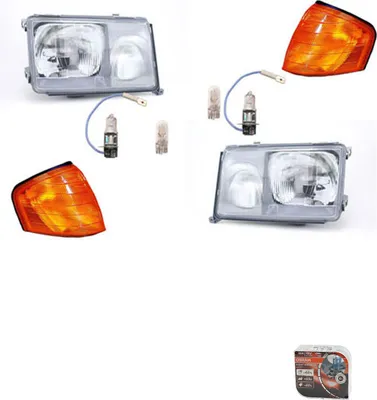 Produktbild von Scheinwerfer + Osram Night Breaker Laser passend für Mercedes W124 84-89 Satz L R 1248204961 1248200161 A1248200161 A1248204961 1248205061 1248 Johns