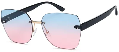 Immagine prodotto di styleBREAKER Occhiali da sole da donna senza montatura con lenti rettangolari colorate in policarbonato, aste in plastica 09020145