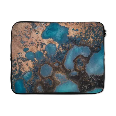 Produktbild von MuchoWow® Laptop Hülle 17 Zoll Laptoptasche Felsbecken aus der Vogelperspektive - Zipper - Schutzabdeckung