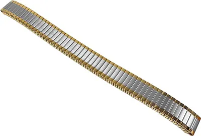 Produktbild von Minott Flex Band Ersatzband Uhrenarmband Edelstahl Zugband Bicolor 22861, Stegbreite:14mm