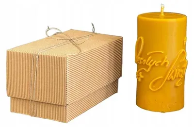Produktbild von Apimel Bienenwachs Kerze Weihnachten Tannenbaum Duftkerze
