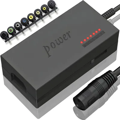 Produktbild von Univerzální Napájecí zdroje Notebooky s 8 adaptéry Univerzálna nabíjačka ac adaptéra pre laptop 12V 15V 16V 18V 19V 24V černá Retoo