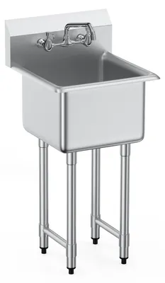 Obrázek produktu pro Dřez – umyvadlo – dřez do kuchyně – jednodřez – nerezová ocel – otočná baterie o 360°