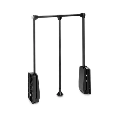 Produktbild von Emuca Kleiderlift für Garderoben Hang, 450 - 600, Schwarz, Stahl und Kunststoff